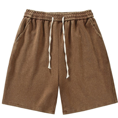 Distressed Cotton Sweatshorts