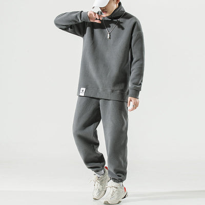 Men Fleece Joggers and Sweatshirt Set