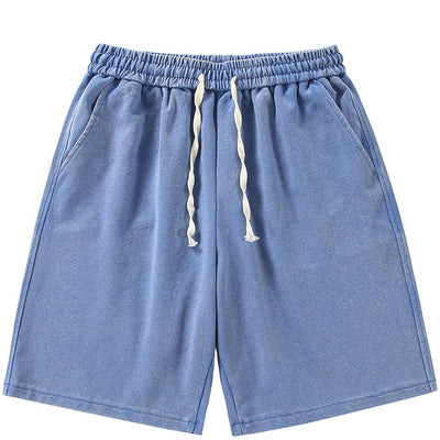 Distressed Cotton Sweatshorts
