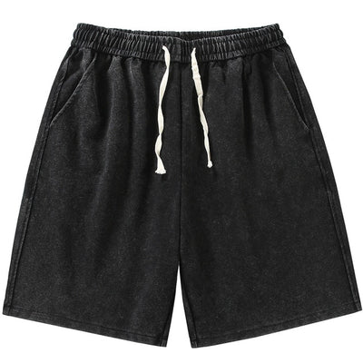 Distressed Cotton Sweatshorts