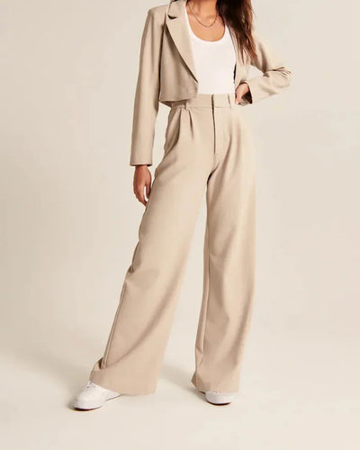 Fitted Wide Leg Pants