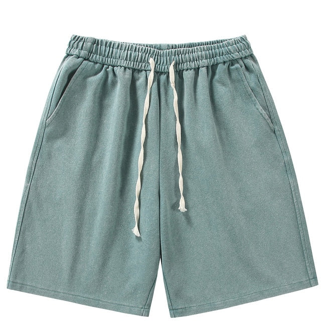Distressed Cotton Sweatshorts