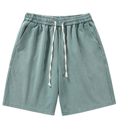 Distressed Cotton Sweatshorts