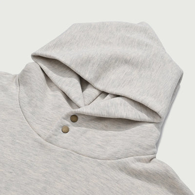 Fleece-lined Snap Collar Men’s Hoodie