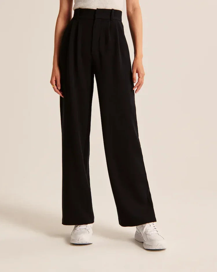Fitted Wide Leg Pants
