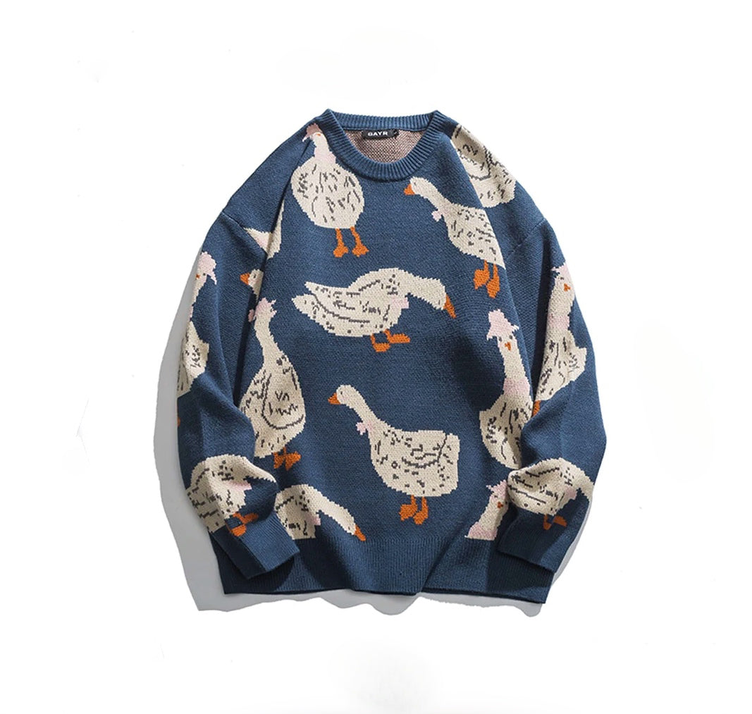 Look at The Ducks Knitted Sweater