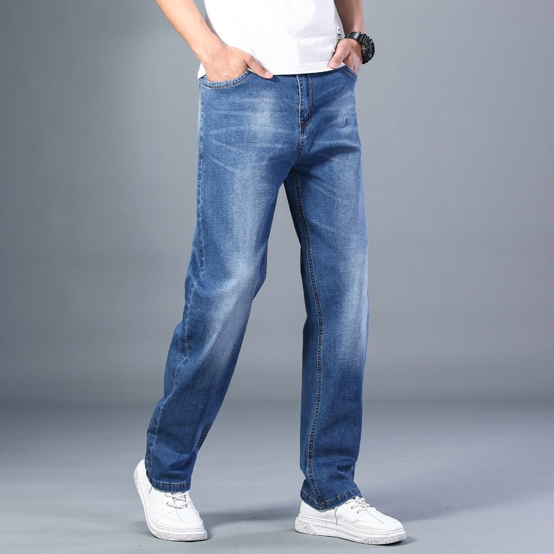 Men's Thin Straight-leg Loose Jeans