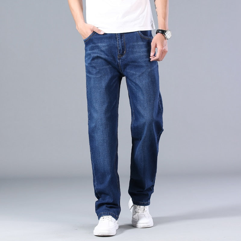 Men's Thin Straight-leg Loose Jeans