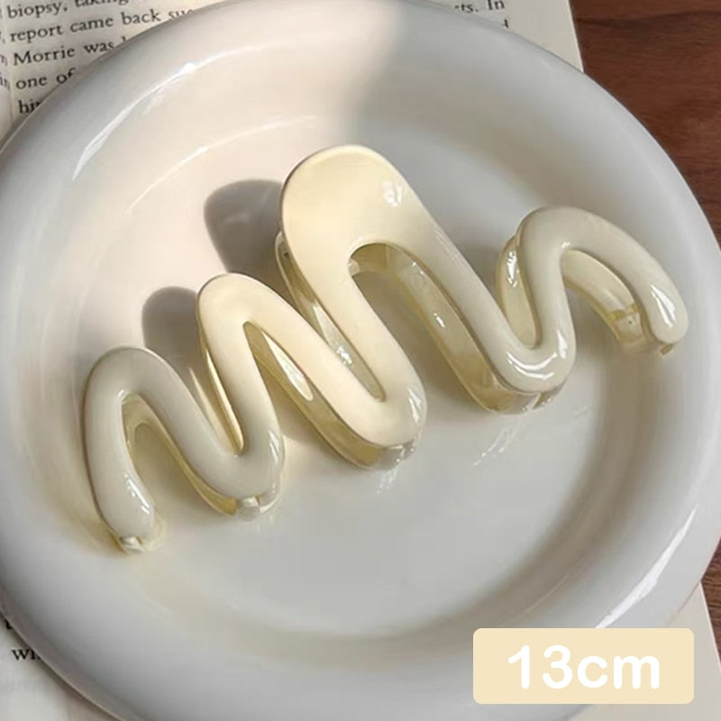 Jelly Wave Hair Claw Clip Large