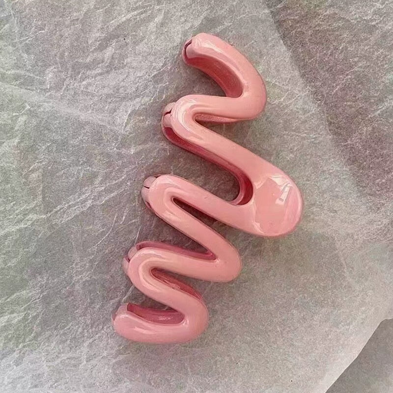 Jelly Wave Hair Claw Clip Large