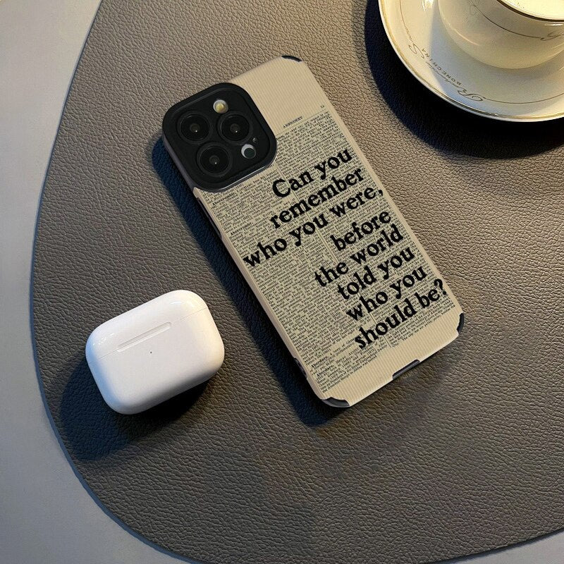 Remember Who You Were iPhone Case