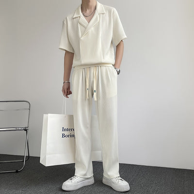 Pleated Sets Men Fashion Casual
