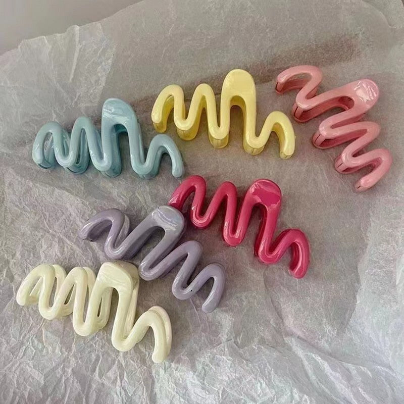 Jelly Wave Hair Claw Clip Large