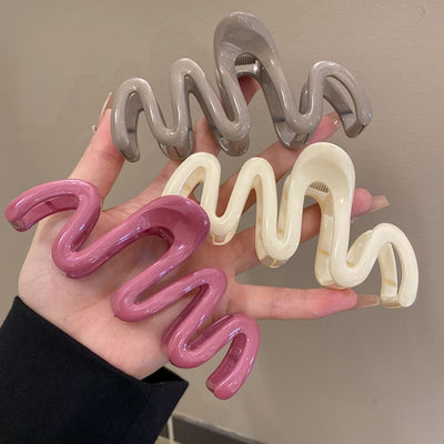 Jelly Wave Hair Claw Clip Large