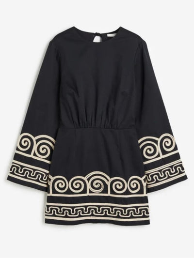 Embroidery Spliced Dress