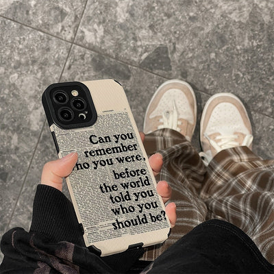 Remember Who You Were iPhone Case