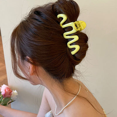 Jelly Wave Hair Claw Clip Large