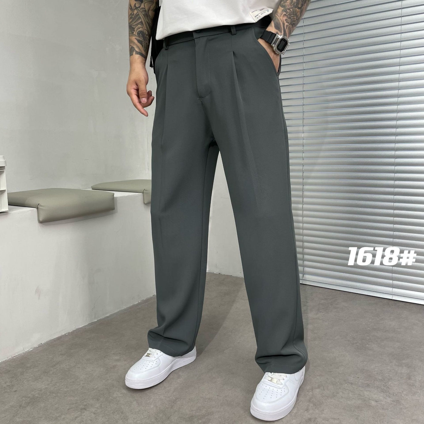 1681 Loose Straight Suit Pants For Men