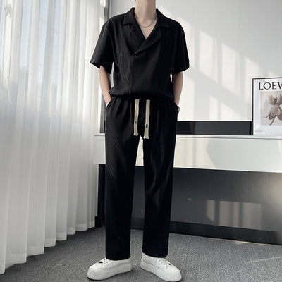 Pleated Sets Men Fashion Casual