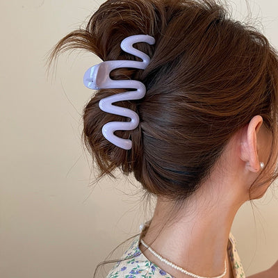 Jelly Wave Hair Claw Clip Large