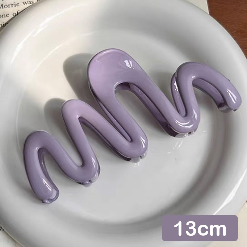 Jelly Wave Hair Claw Clip Large