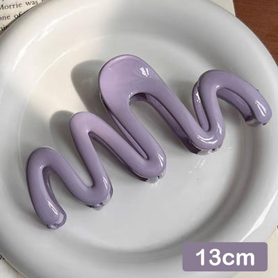 Jelly Wave Hair Claw Clip Large