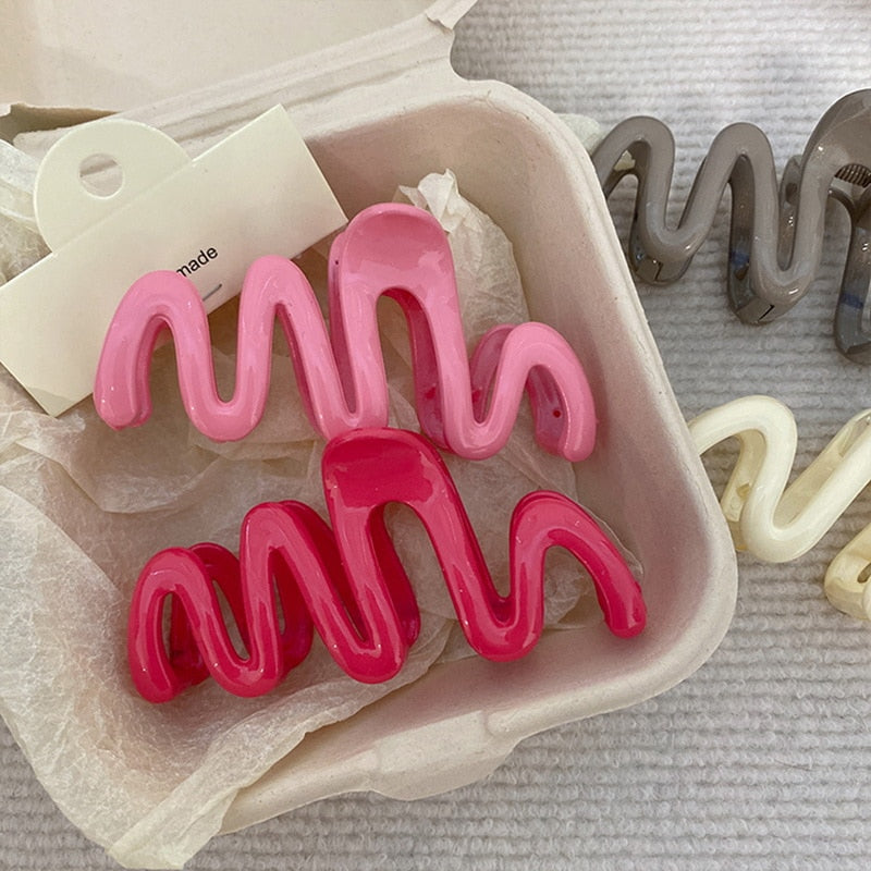 Jelly Wave Hair Claw Clip Large