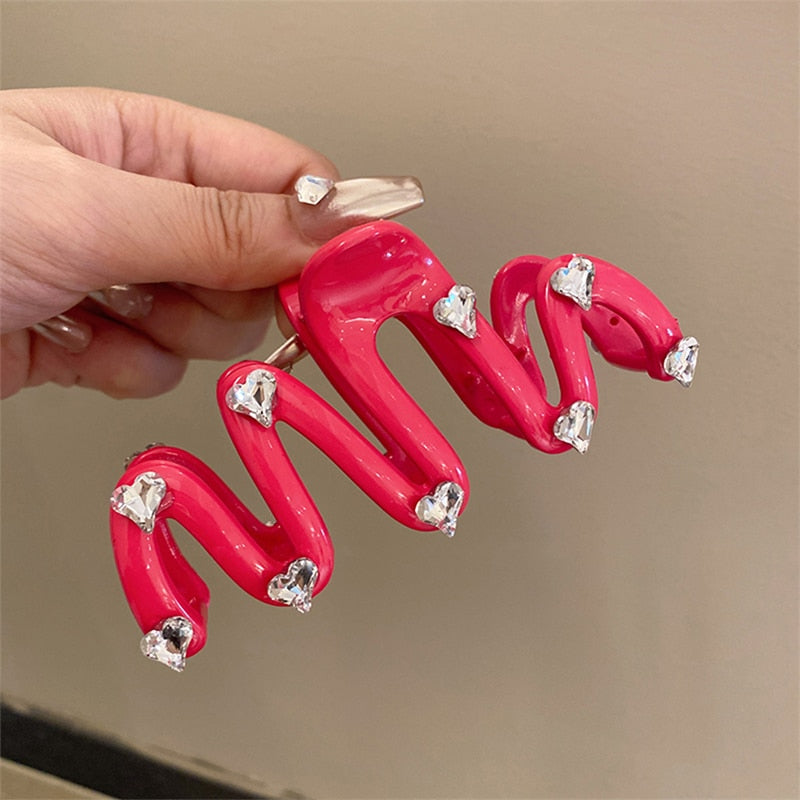 Jelly Wave Hair Claw Clip Large