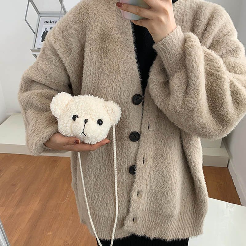 Bear Plush Shoulder Bag