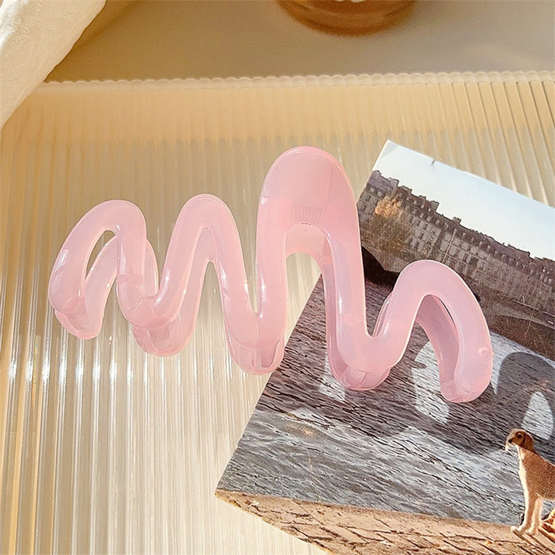 Jelly Wave Hair Claw Clip Large