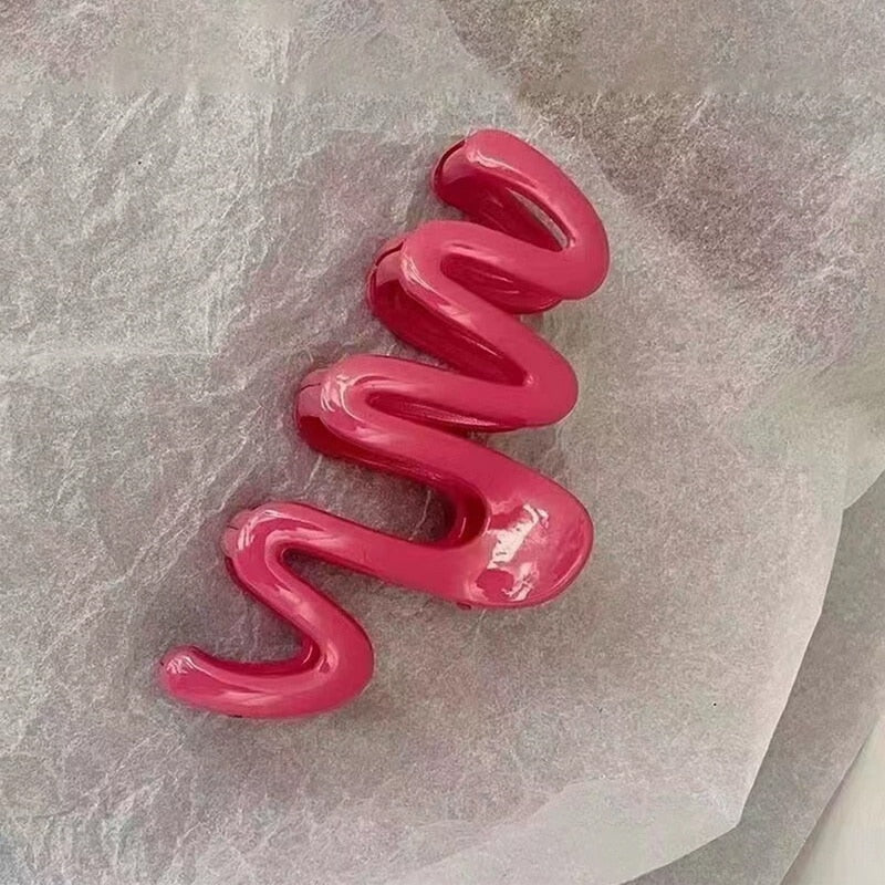 Jelly Wave Hair Claw Clip Large