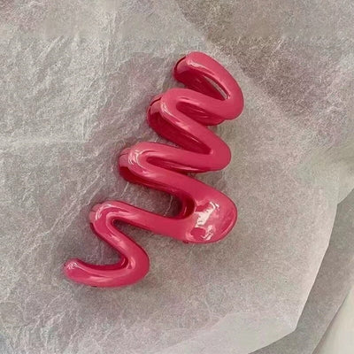 Jelly Wave Hair Claw Clip Large