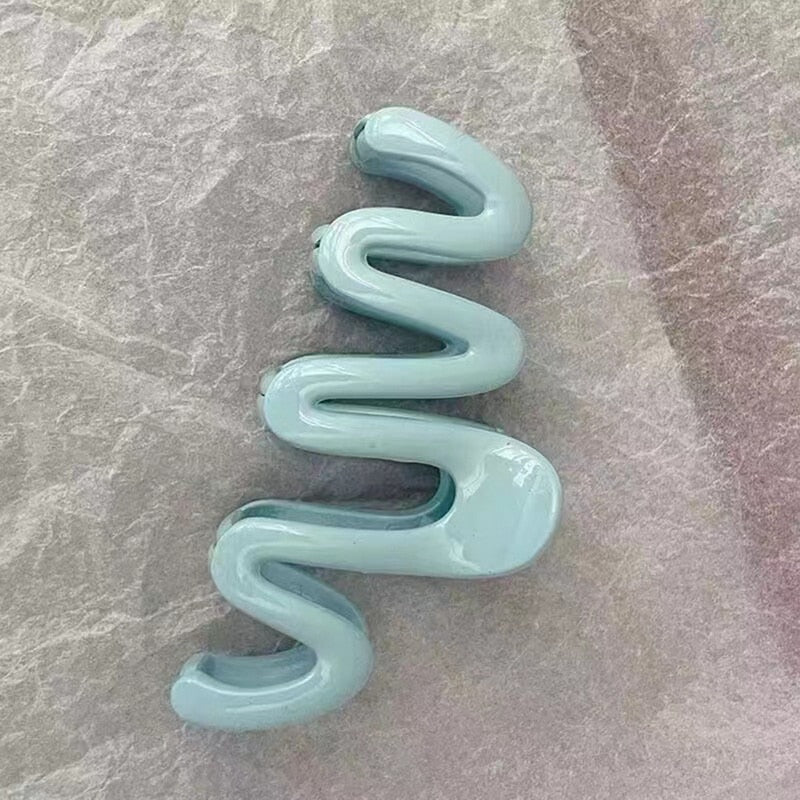 Jelly Wave Hair Claw Clip Large