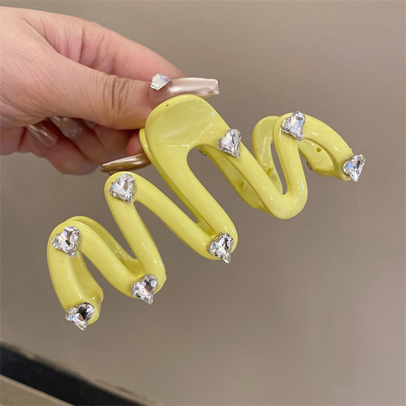 Jelly Wave Hair Claw Clip Large