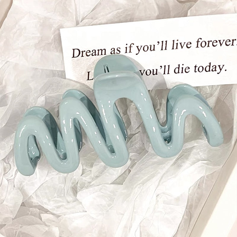 Jelly Wave Hair Claw Clip Large