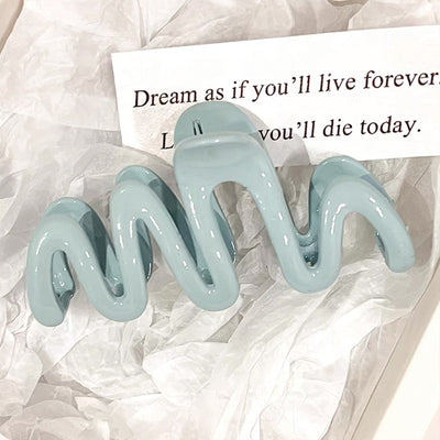 Jelly Wave Hair Claw Clip Large