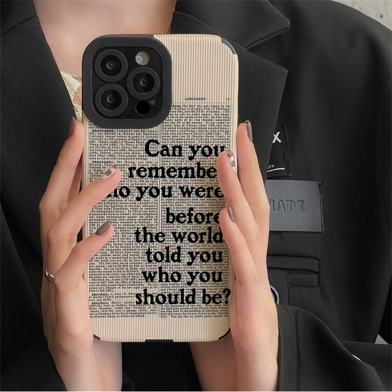 Remember Who You Were iPhone Case