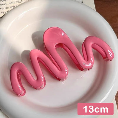 Jelly Wave Hair Claw Clip Large