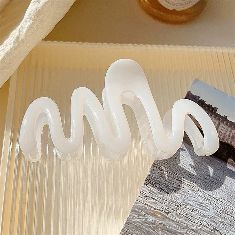 Jelly Wave Hair Claw Clip Large