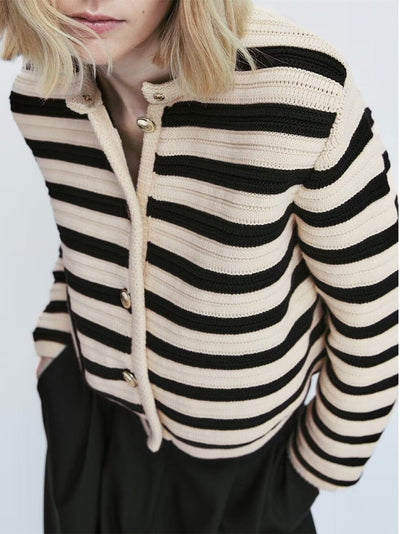 Striped Cardigan Jacket