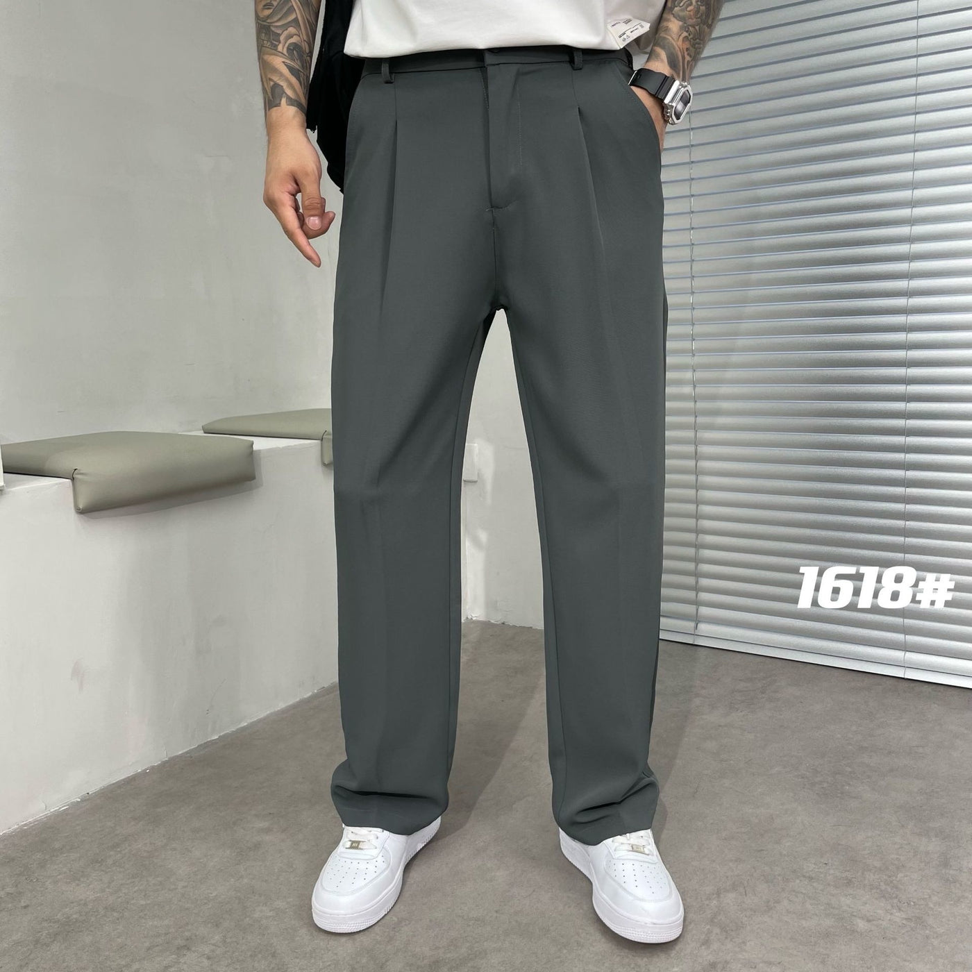 1681 Loose Straight Suit Pants For Men