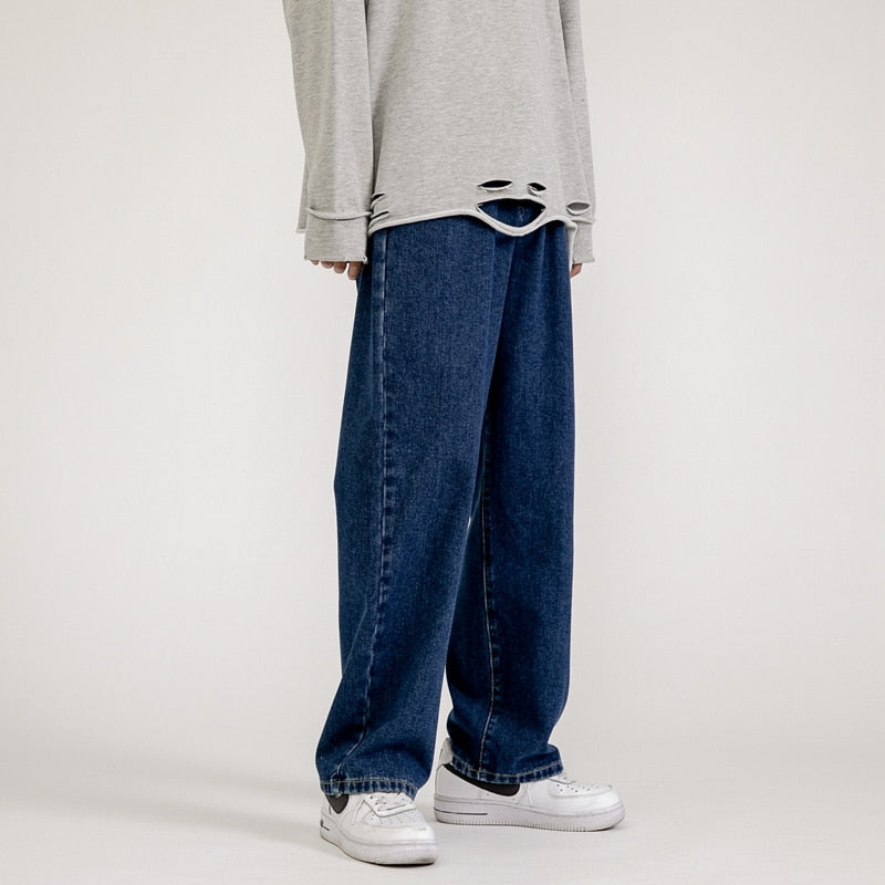 Men's Straight Denim Wide-leg Jeans