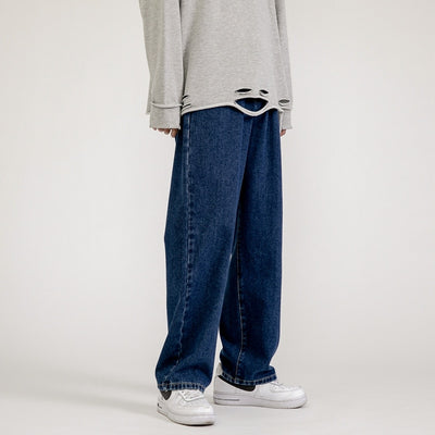 Men's Straight Denim Wide-leg Jeans
