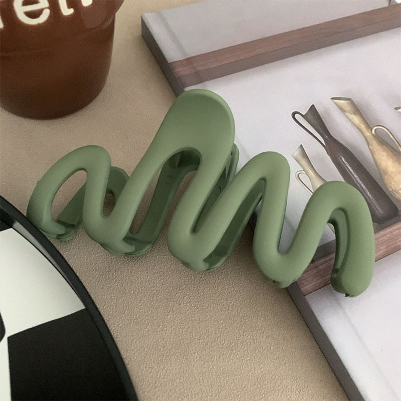 Jelly Wave Hair Claw Clip Large