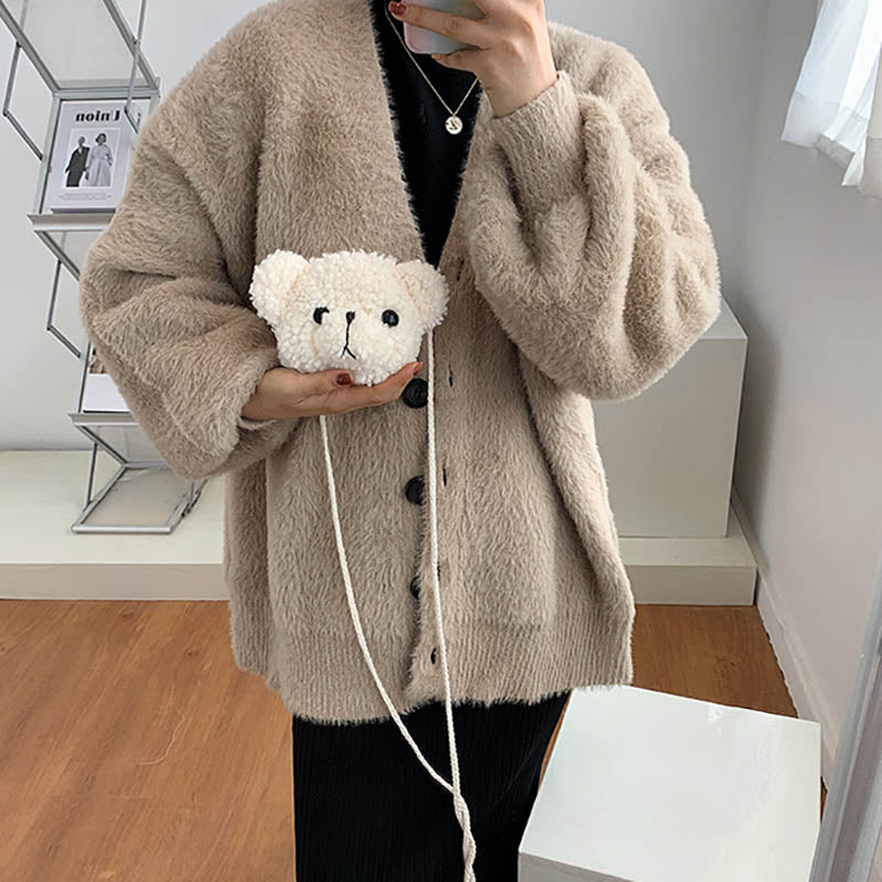 Bear Plush Shoulder Bag