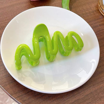 Jelly Wave Hair Claw Clip Large