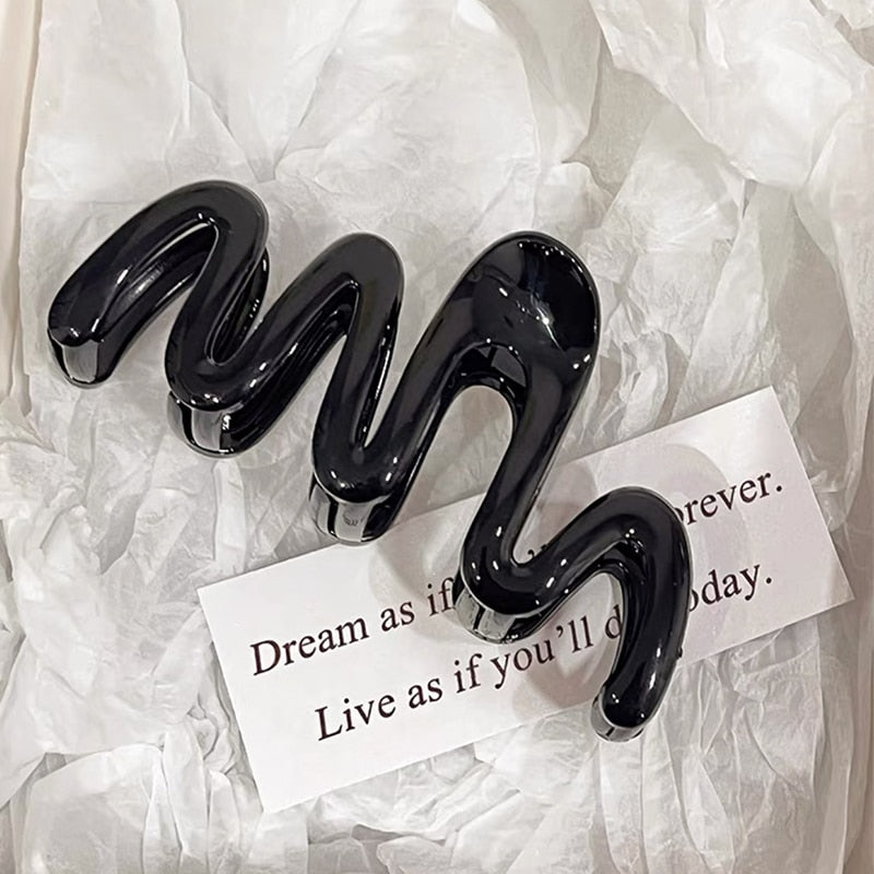 Jelly Wave Hair Claw Clip Large