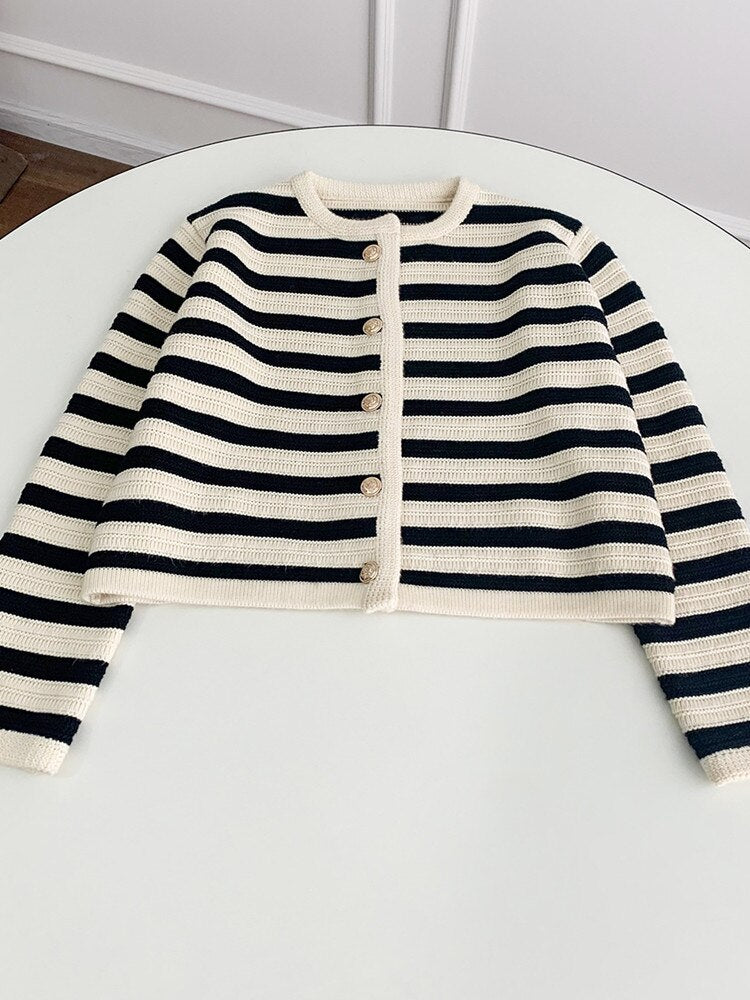 Striped Cardigan Jacket