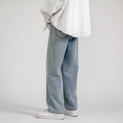 Men's Straight Denim Wide-leg Jeans
