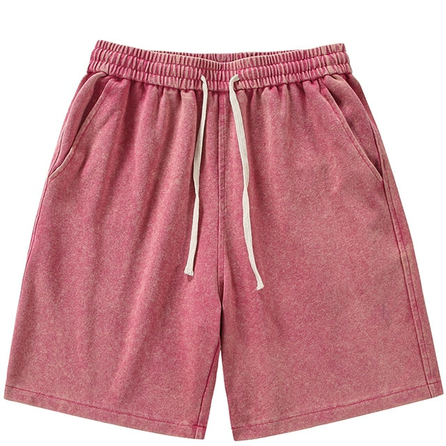 Distressed Cotton Sweatshorts